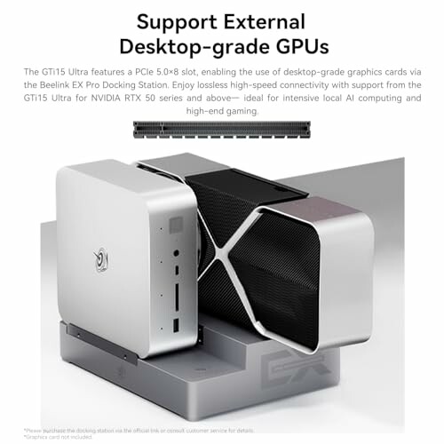 External desktop-grade GPUs supported with Beelink EX Pro Docking Station.