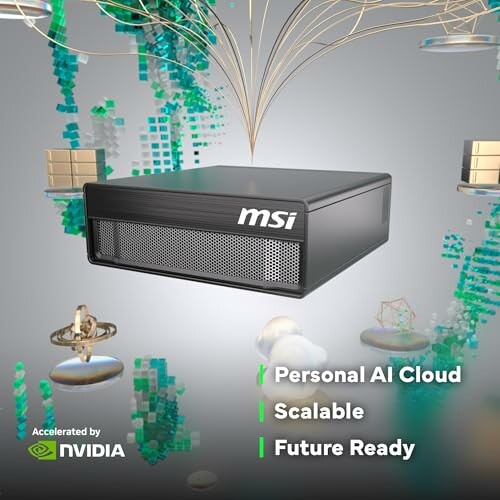 MSI personal AI cloud device with NVIDIA acceleration, highlighting scalability and future readiness.
